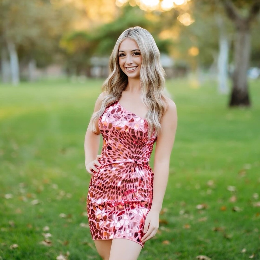 Sherri Hill Pink Mirror Dress